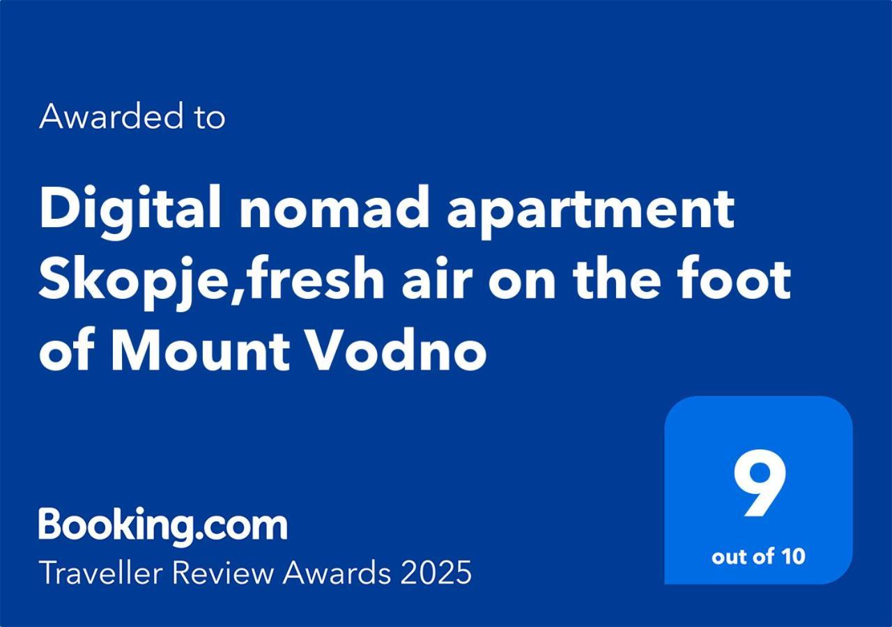 Digital Nomad Comfy Apartment,Foot Mountain Vodno And Millennium Cross,19 Min By Walk To Cener,Free Parking Skopje Luaran gambar